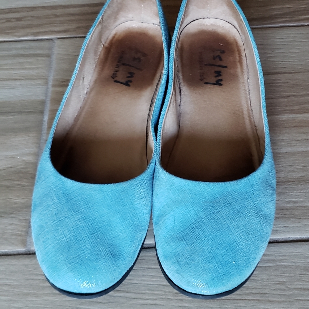 French Sole NY Zeppa Turquoise 🇮🇹